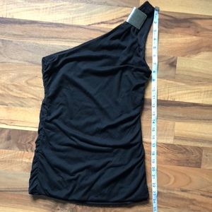 Vanity One Shoulder Ruched Tank DONATING SOON